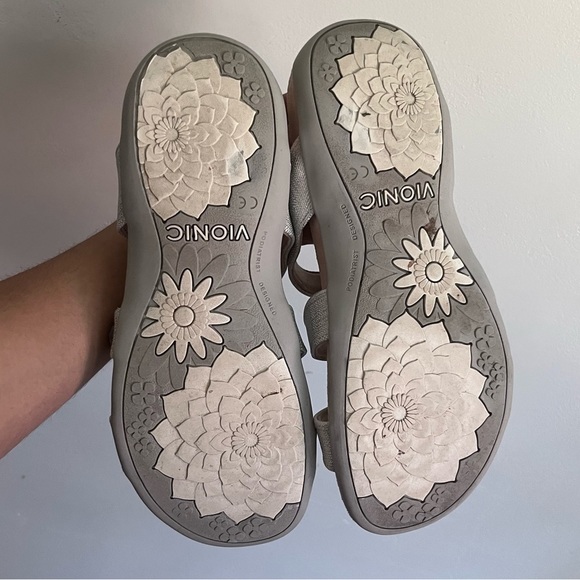 Vionic Metallic Silver Sandals - Picture 5 of 7